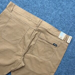 prAna Stretch Zion Slim Pant II Men's 40x30 Sepia Brown Tapered Hiking Pants NEW